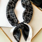 Original Geometry Printed Hair Band&Silk Scarf