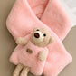 Solid Color Kids Cute Cartoon Bear Keep Warm Scarf