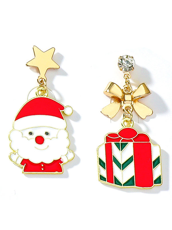 Vintage Cute Cartoon Christmas Party Drop Earrings Accessories