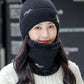 Personality Thickened Solid Hat&Scarf Set