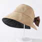 Casual Solid Color Bow-Embellished Sun Protection Hats
