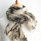 Vintage Tie-Dyed Fringed Scarf