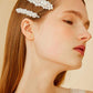 Faux Pearl Hair Clip Beaded Metal Slide In Hair Clip