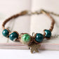 Original Handmade 4 Colors Ceramic Beads Alloy Starfish Bracelet