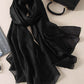 Casual Solid Color Keep Warm Sun Protection Silk Shawl&Scarf