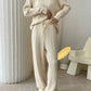 Original Creation Wide Leg Loose Jacquard Solid Color Casual Pants Bottoms