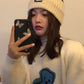 Stylish Letter Patch Solid Color Casual Headwear