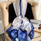 Urban Bow-Embellished Printed Contrast Color Shawl