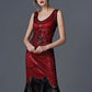 Plus Size Vintage Sequin Tassel Party Evening Dress Style 5